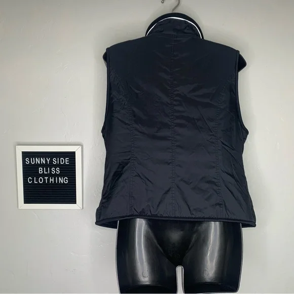 Bogner Black High Neck Puffer Outdoor Zip Vest Fleece Lined Size 8 Women’s - Picture 4 of 10